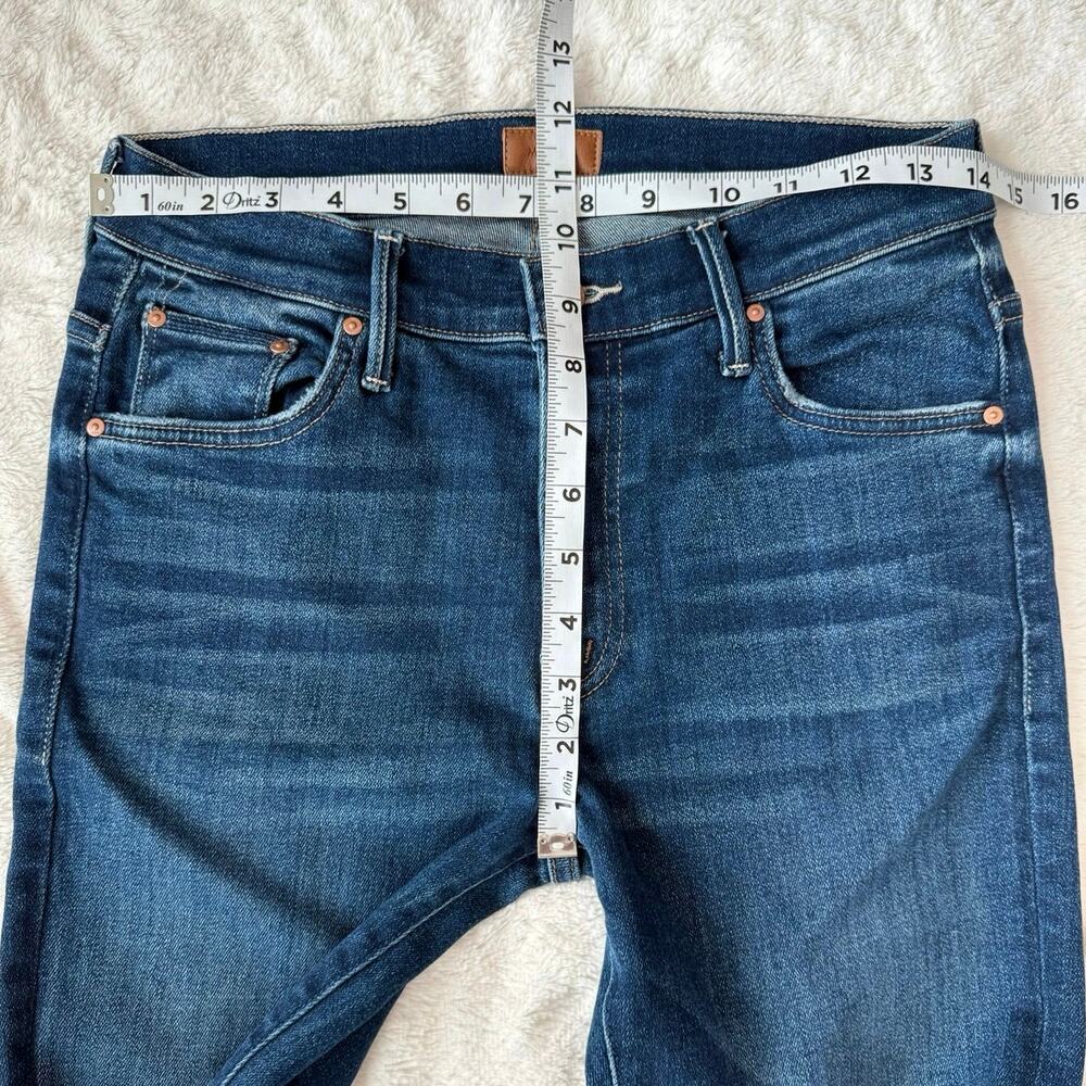 MOTHER Insider Ankle Fray Sweet Lime Dark Wash Cropped Jeans size 28 EUC - Picture 10 of 14